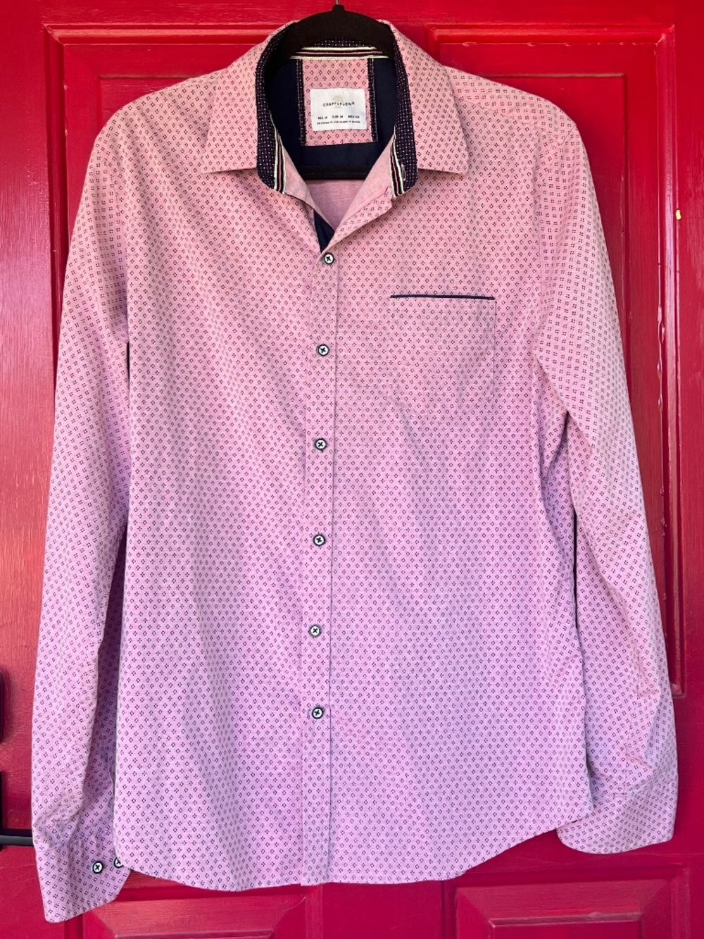 Craft + Flow Men's Long Sleeve Dress Shirt Grey Office Work Attire Button Up M